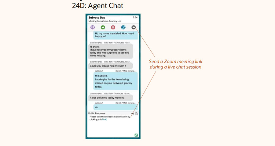 screen shot agent chat