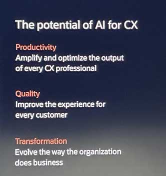 The potential of AI for CX 